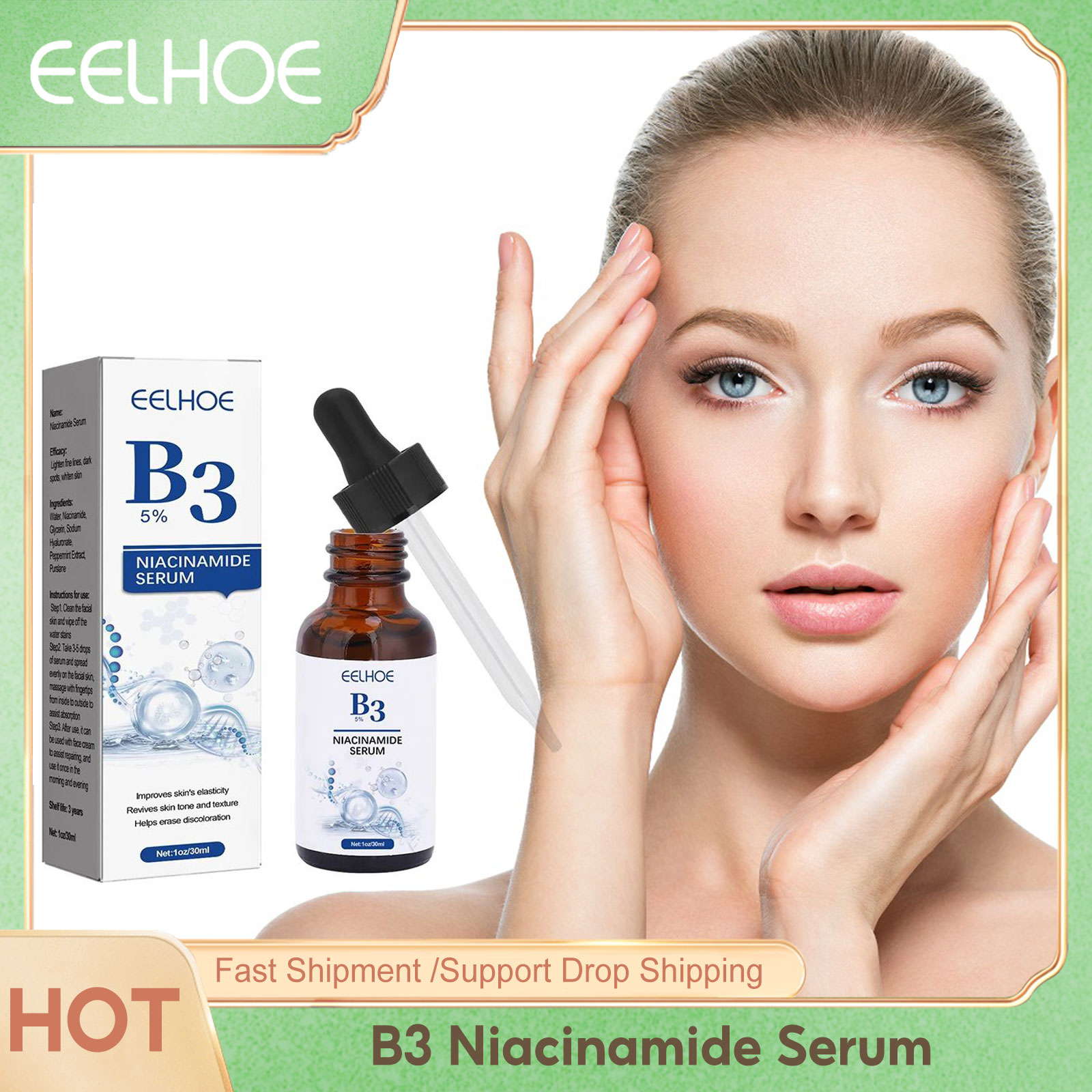 Niacinamide Pore Shrinking Essence - B3 niacinamida soro removedor de rugas